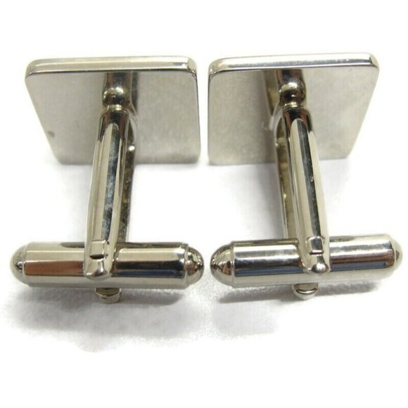 Chaps MOP Silver Tone Cufflinks Wedding Tux - Picture 8 of 16